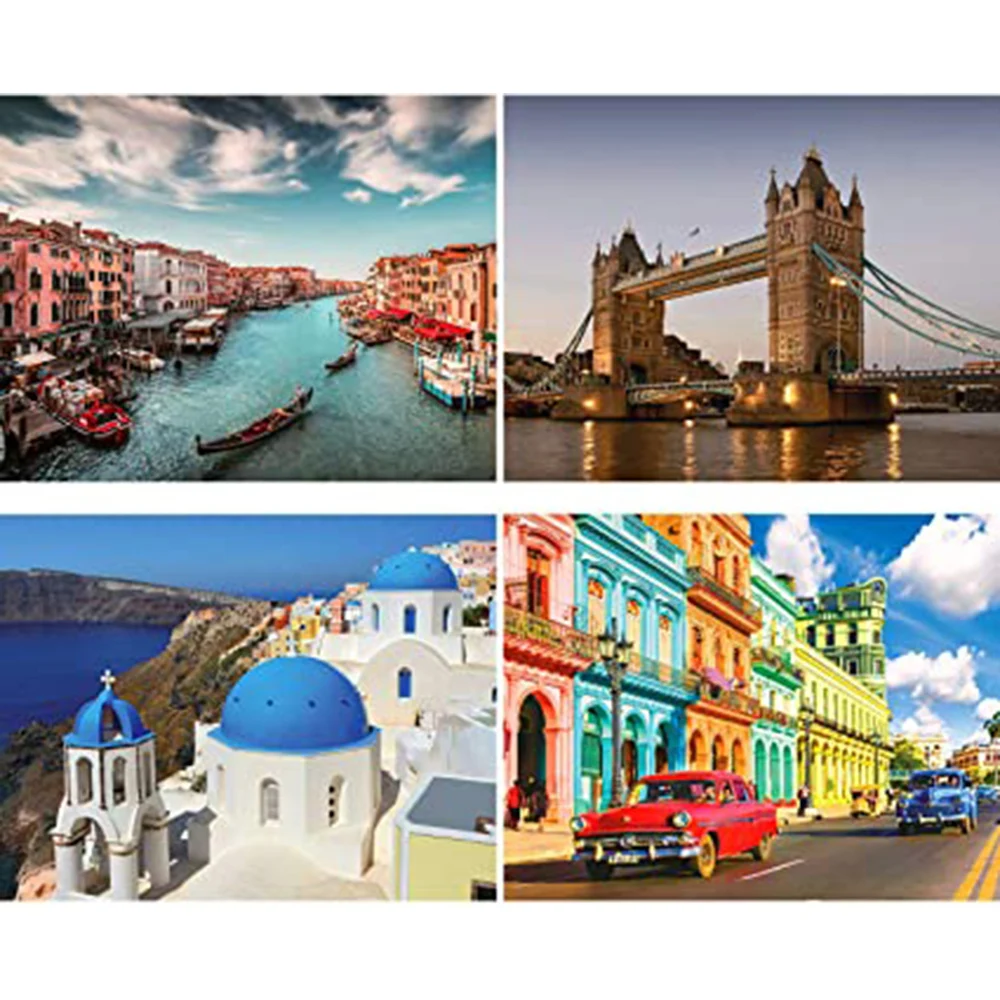 

Пазлы с пейзажами для взрослых, 500 деталей, раскрываются и решают головоломки, забавный интерактивный пазл для родителей и детей, подарок