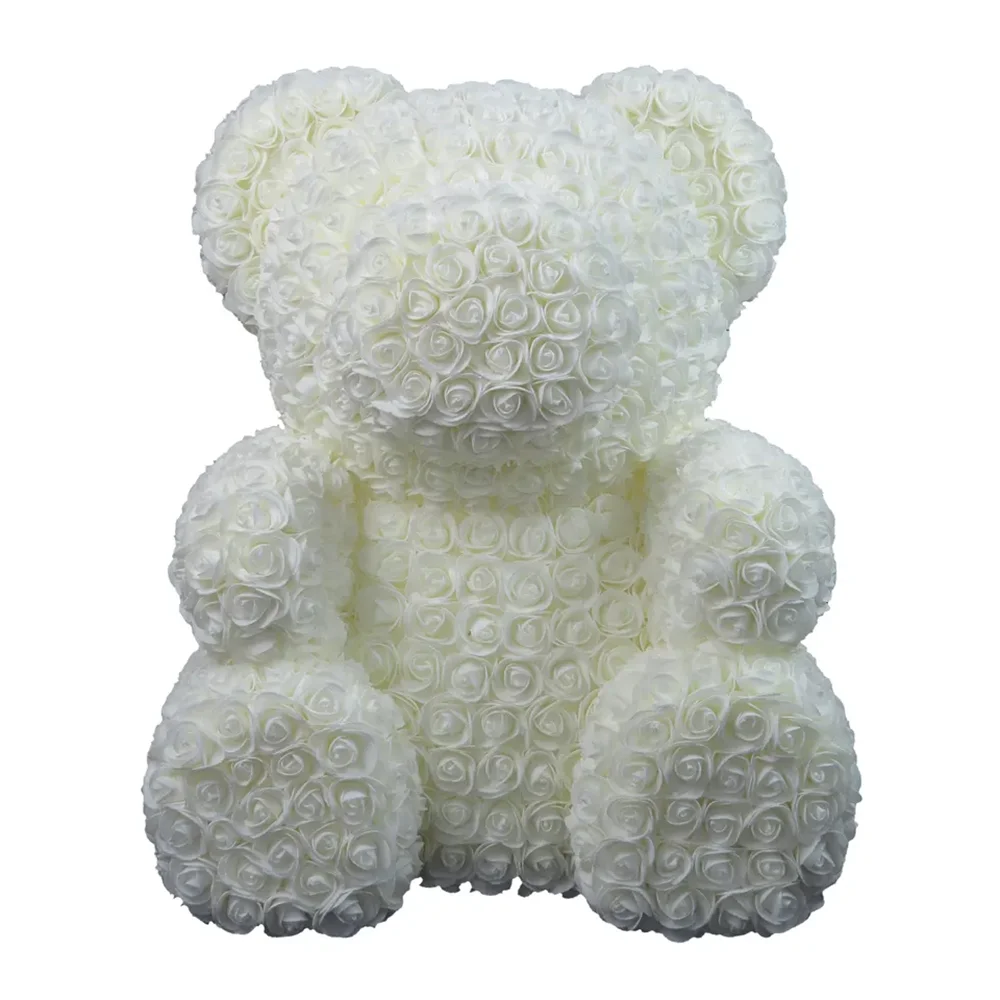 

Милые искусственные медведи Тедди ручной работы из пенополиэтилена в виде Розы, подарок на день рождения, День святого Валентина