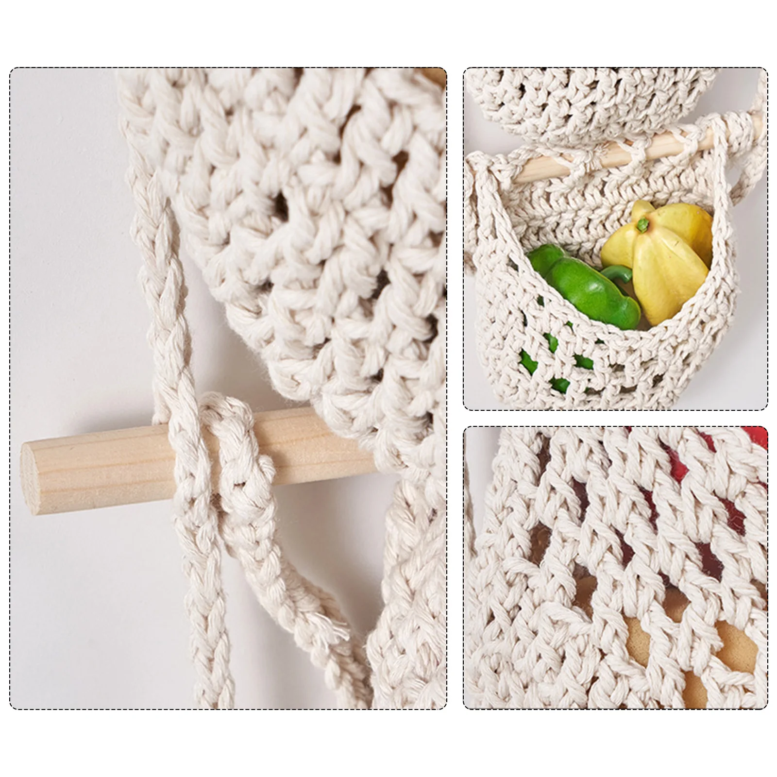 

Reusable Fruit Vegetable Bag Washable Cotton Mesh Grocery Bags Cotton String Bags Net Shopping Bags Mesh Bags For Fruit Storage