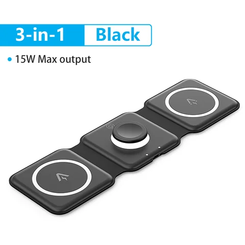 Магнитное беспроводное зарядное устройство Vention 15 Вт, быстрая зарядка 3 в 1 для iPhone 15 14 13 12 Pro Airpods, магнитные зарядные устройства для Apple Watch