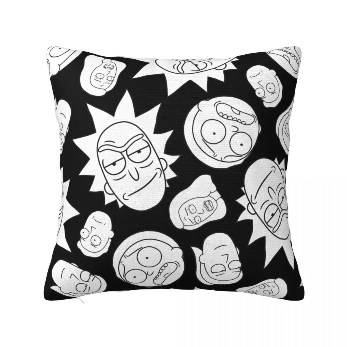 

Rick Smith Family Head Pillowcase Printing Cushion Cover Decor Cartoon Animation Pillow Case Cover Home Zippered 45*45cm