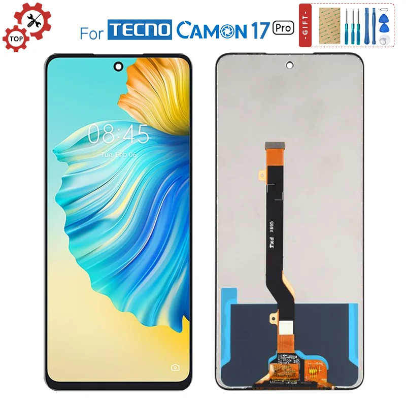 

6.8'' Original LCD For Tecno Camon 17 Pro Display Touch Screen For Camon 17 Pro CG8 LCD Screen Assembly Digitizer Repair Parts