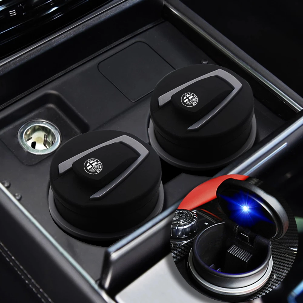 

On-Board Ashtray Multi-Purpose Car With Lid Ashtray With Lamp Inside The Car Can Not Drop The Ash For ALFA