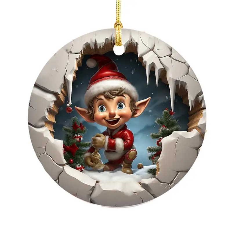 Украшения для рождественской елки акриловые 3D визуальные эффекты