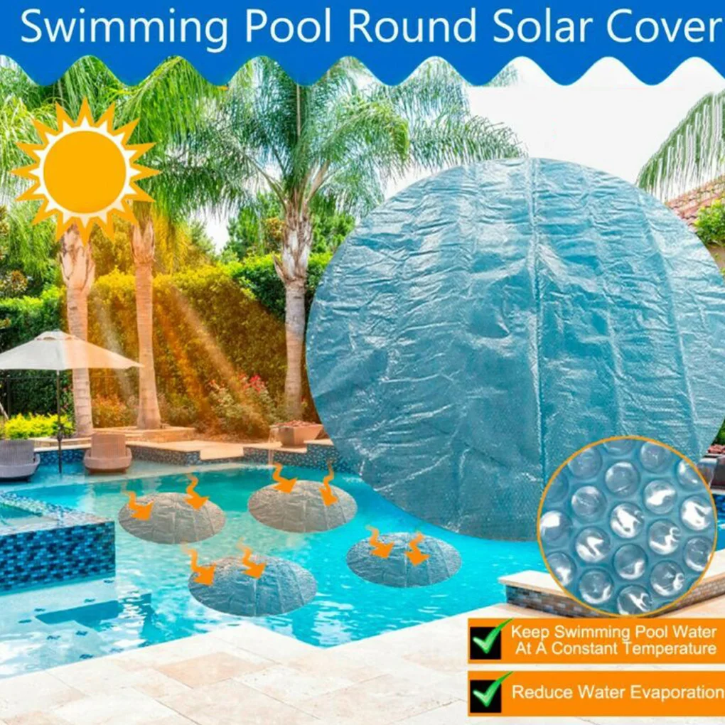 Round Reusable Inflatable Pool Cover Insect-proof Dust-proof Ground Pool Solar Blanket