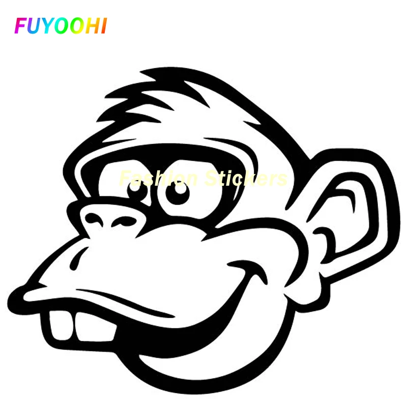 

FUYOOHI Exterior/Protection Fashion Stickers Personality Funny Monkey Head Cartoon Car Sticker Car Door Decorate Vinyl Decal