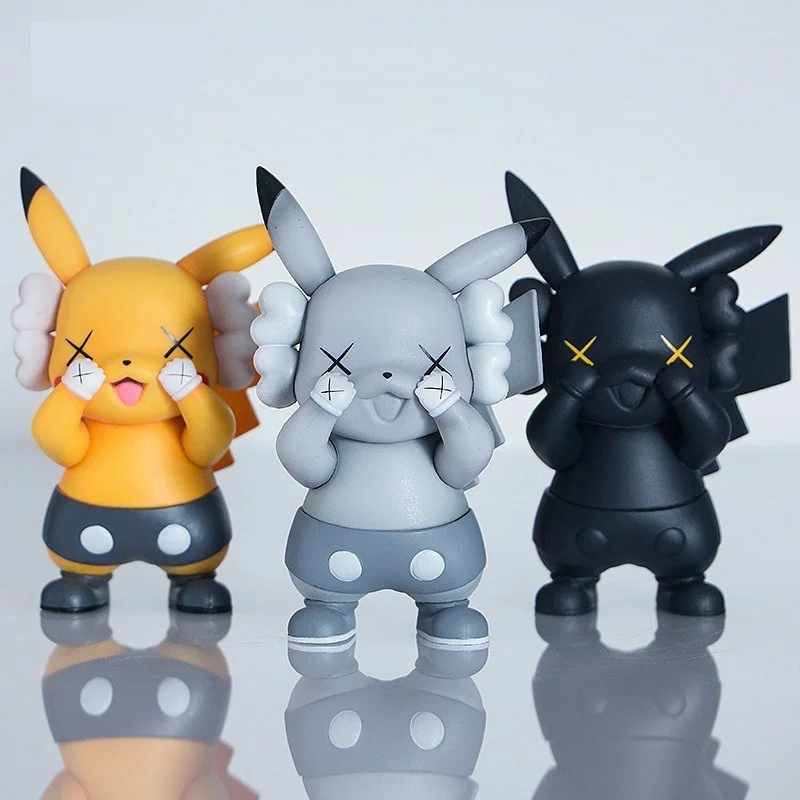 

Фигурки аниме Pokemon GK Pikachu Kawed, игрушки, фигурки новой модели, украшение автомобиля, детские игрушки на день рождения, подарок для детей