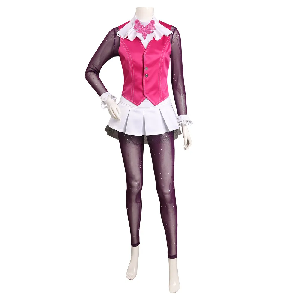 Adult Women Monster Cos High Draculaura Cosplay Costume Anime Uniform Skirt Outfits Role Play Halloween Carnival Party Suit