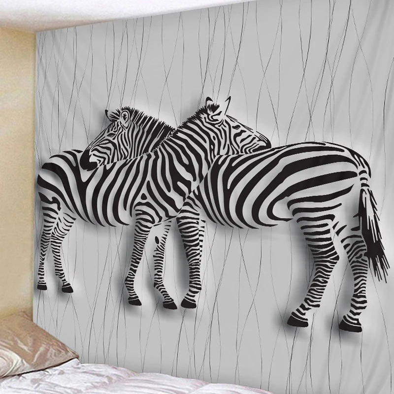 Настенная подвеска Zebra Львиный гобелен простыни с животными волк тигр
