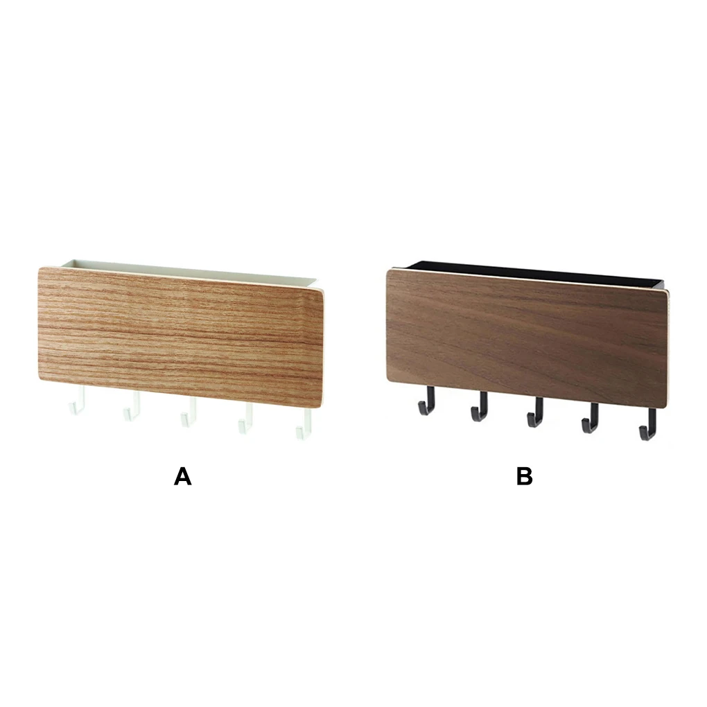 

Wall Shelf Punch Free Door Key Hanger Hook Box Rack Holder Living Room