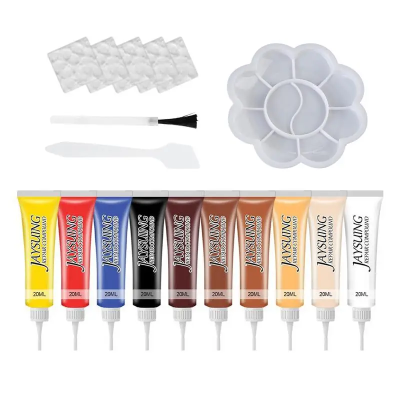 

Leather Repair Kits For Couches Leather And Vinyl Repair Kit 10 Colors Scratch Filler Kit For Jacket Sofa Boat Car Seat Purse