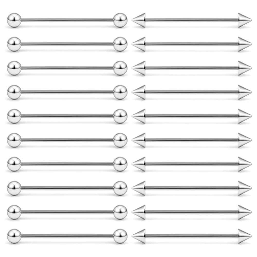 

Серьги-штанги хирургические из хирургической стали для мужчин и женщин, ювелирные изделия для пирсинга тела, спираль, 20 шт., 28-40 мм