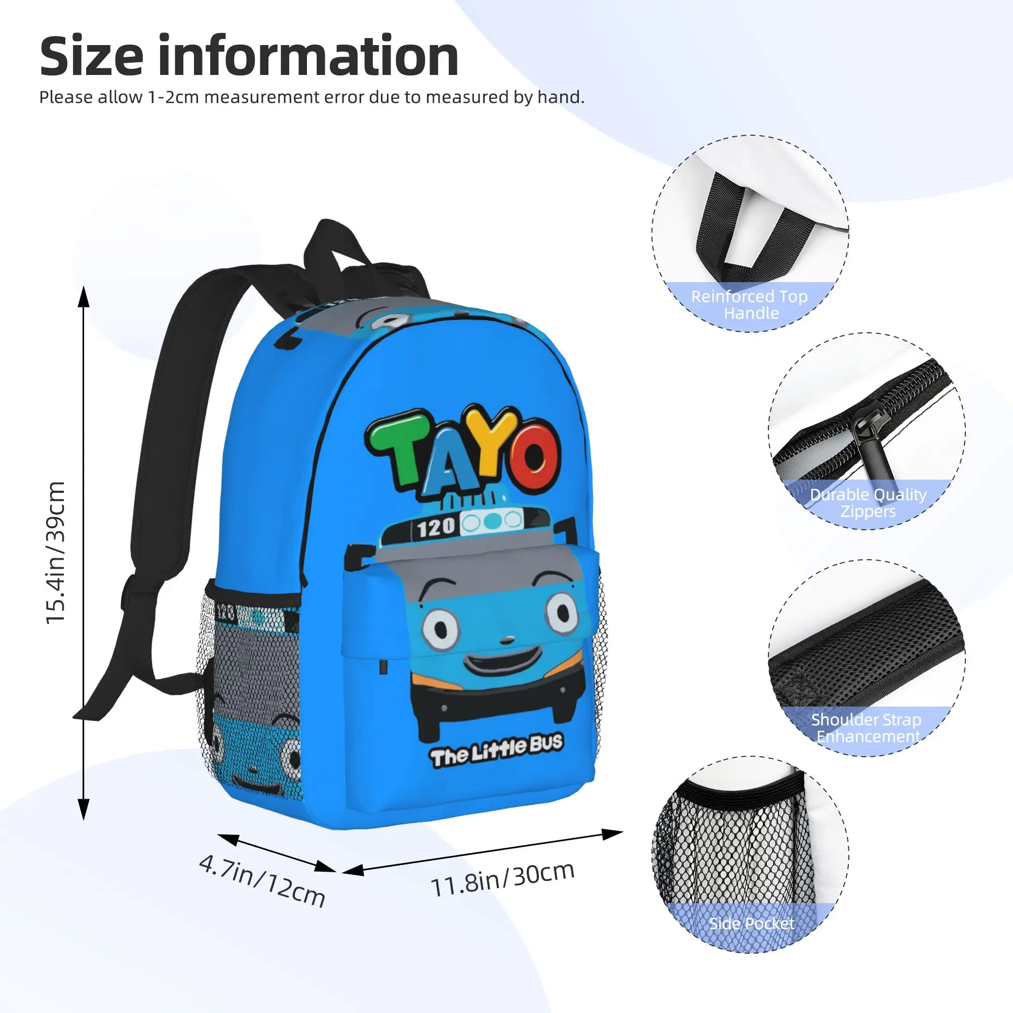 Фото Рюкзак Tayo The Little Bus, хит продаж, вместительный рюкзак для мальчиков и девочек, сумка через плечо для мужчин и женщин, школьная сумка №2