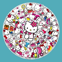 50 sheetspiecekt cat cartoon graffiti stickers laptop scooter luggage hello kitty decorative stickers