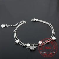 new handmade jewelry crystal star bead 925 sterling silver charm bracelet bangles for women wedding party gift ljdlafa