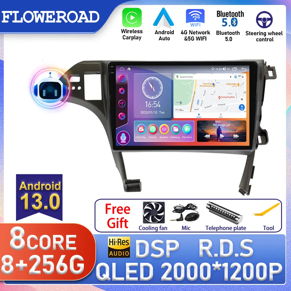 

8G 256G DSP QLED Android For Toyota Prius XW30 2009 - 2015 Car Radio Multimedia Video Player Navigation GPS Android Auto Camera
