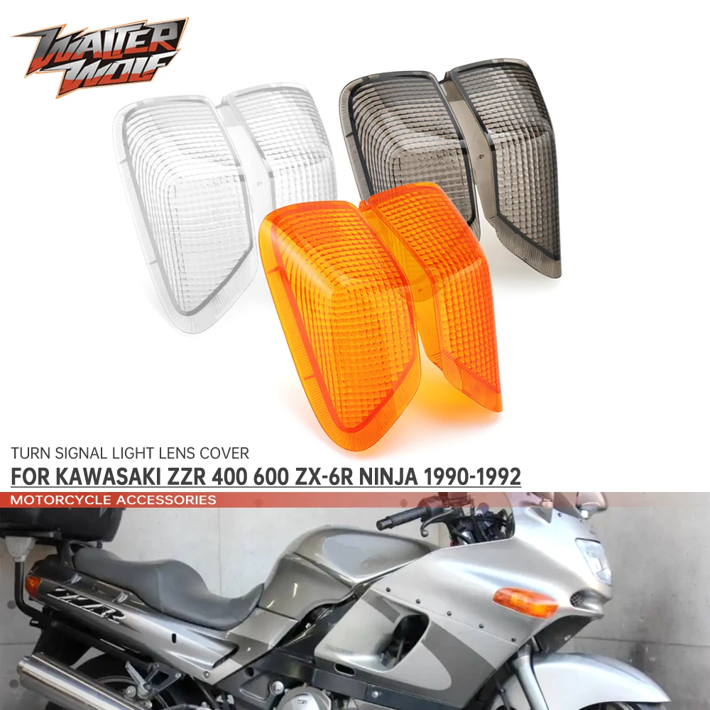 

Front Turn Signal Light Lens Cover For KAWASAKI ZZR 400 600 ZX6R NINJA 1990-1992 Motorcycle Accessories Indicator Lamp Shades