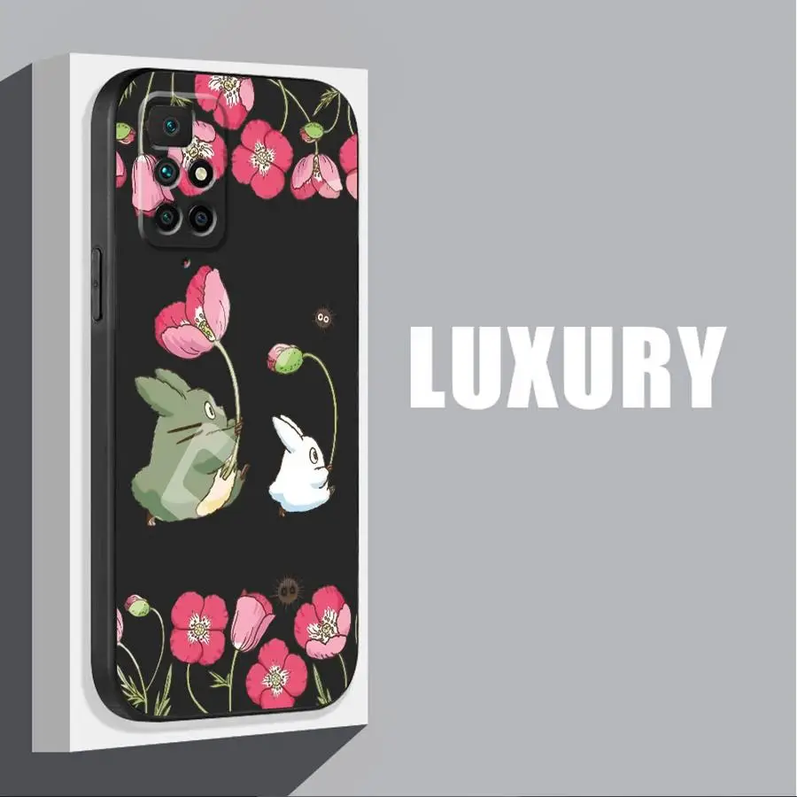 Anime Spirited Away Totoro Cover Phone Case for Redmi Note 11 Pro 9 8 7 10S 12S 9S 11S 10 12 9T 8T 13 TPU Soft
