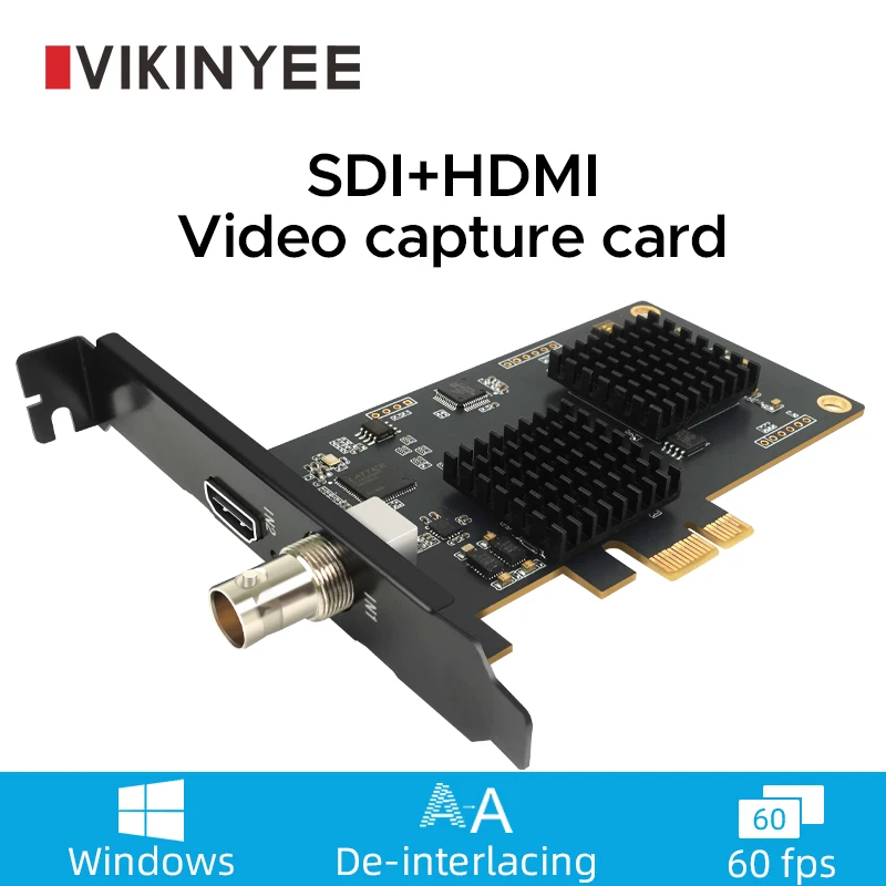 HDMI-совместимая двухсторонняя карта захвата в реальном времени 1080P HD PCIE поддержка VMIX видеоконференций программное обеспечение push stream SDI