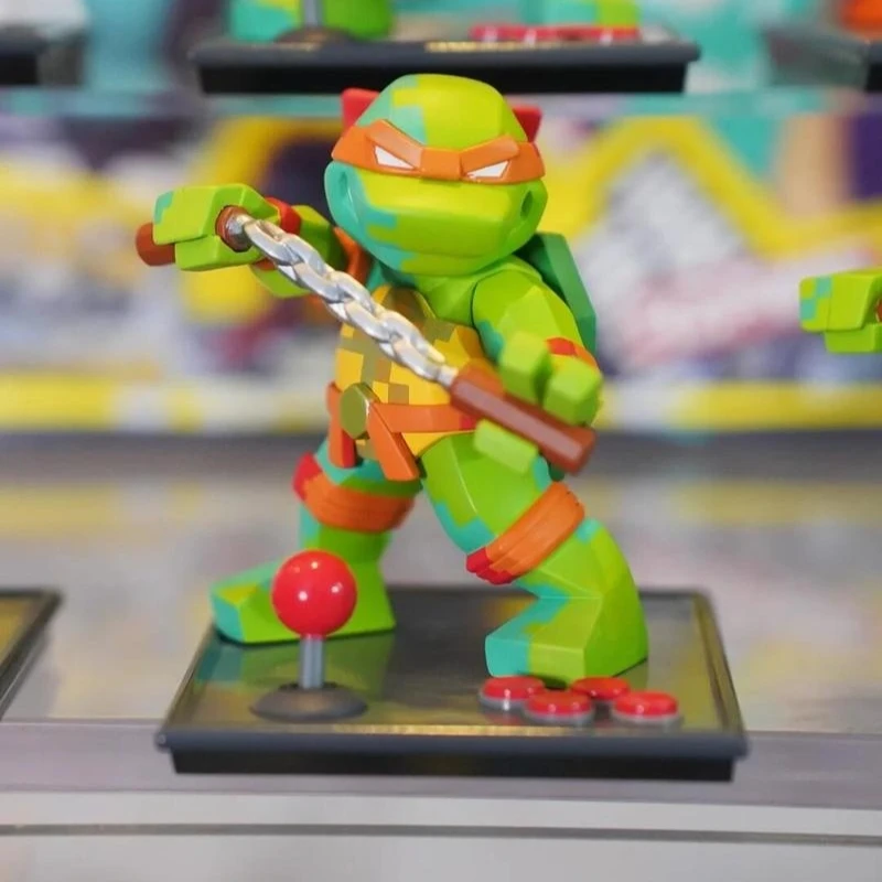 Фото Коллекционная аниме-фигурка Michelangelo Donatello Turtle серии около 4 в модной игрушке в глухой коробке, подходит для мальчиков, подарок №5