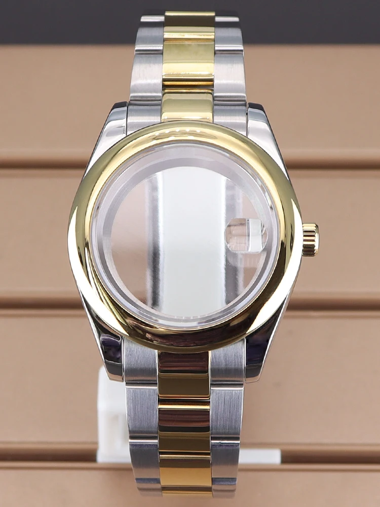 Корпус часов Fenya 36 мм 40 сапфировый ремешок для Oyster Seiko NH35 NH36 4R36 Miyota8215 механизм 28 5