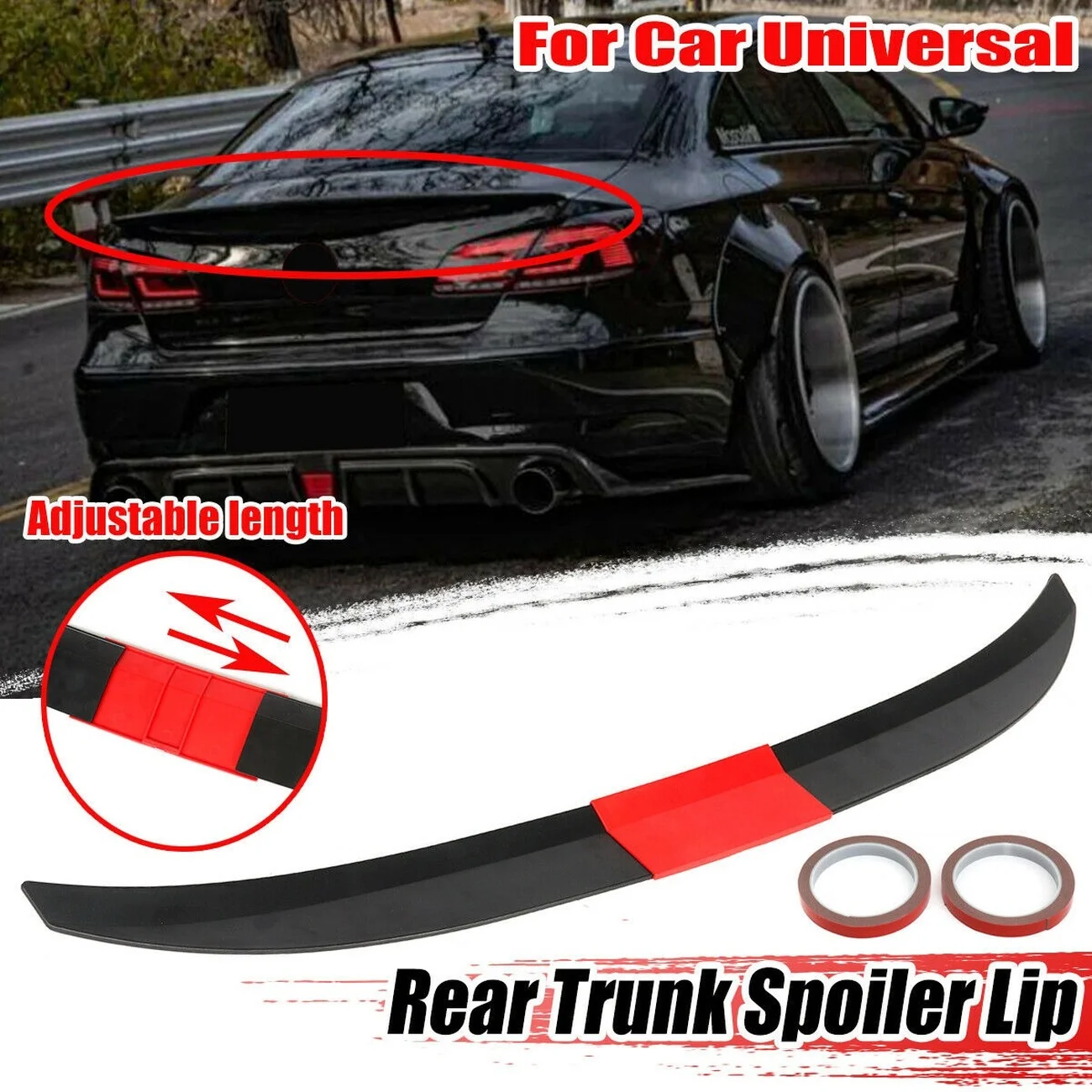 Adjustable Universal Car Rear Trunk Spoiler Lip Wing Ducktail Auto Decoartion Accessories