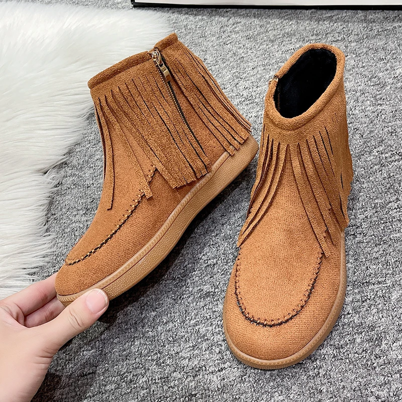 Новые осенне-зимние модные женские ботинки челси из искусственной кожи на