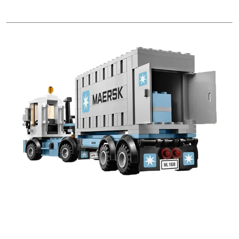 Дисплей без оригинальной коробки Maersk поезд строительные блоки локомотив рельс