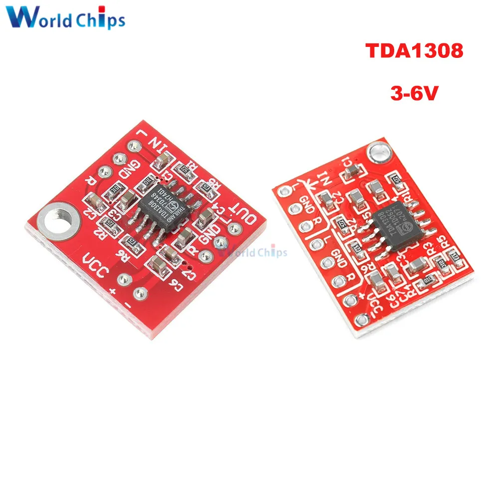 Плата Усилителя Мощности, Mini TDA1308, Для Наушников, 3-6 В.