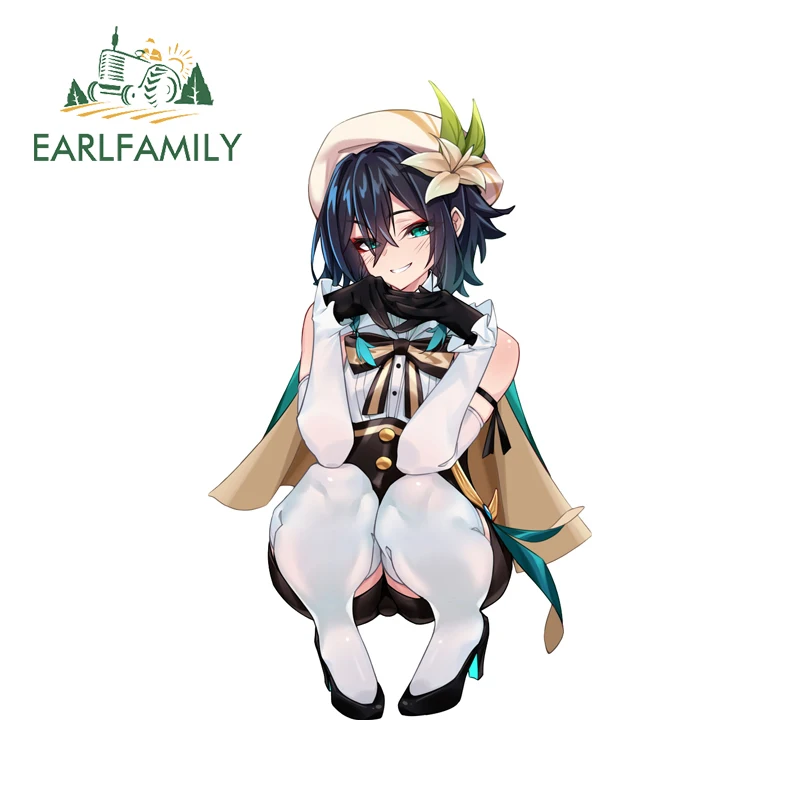 

EARLFAMILY Genshin Impact Femboys, милые наклейки на стену, забавные наклейки на окна багажника ноутбука, кемпера, водостойкие виниловые наклейки для автомобиля