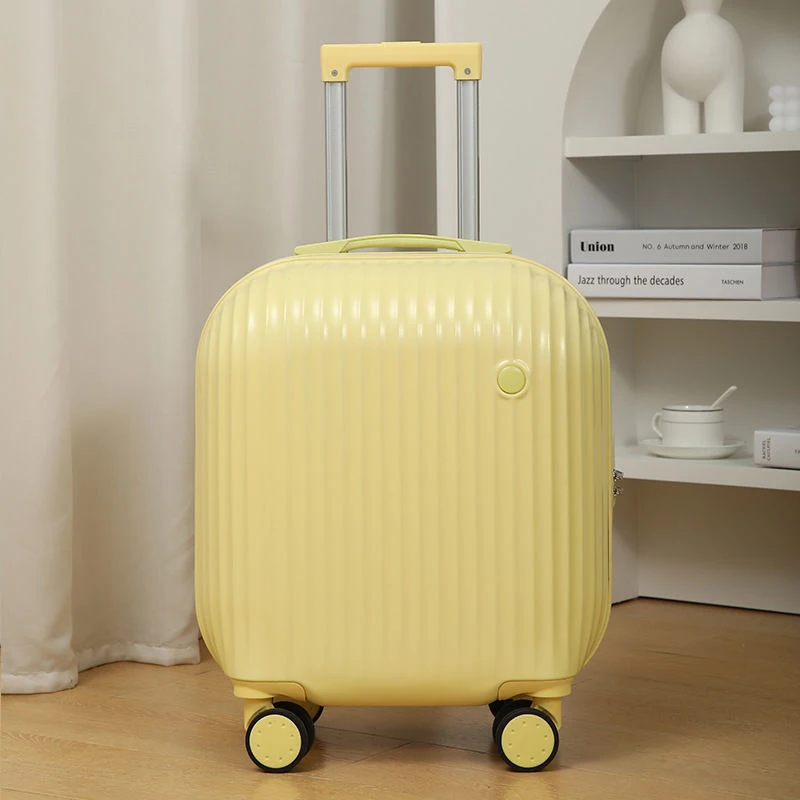 New 18 inch carry on suitcase with wheels,girls cute travel luggage small rolling luggage cabin trolley case women kids suitcase