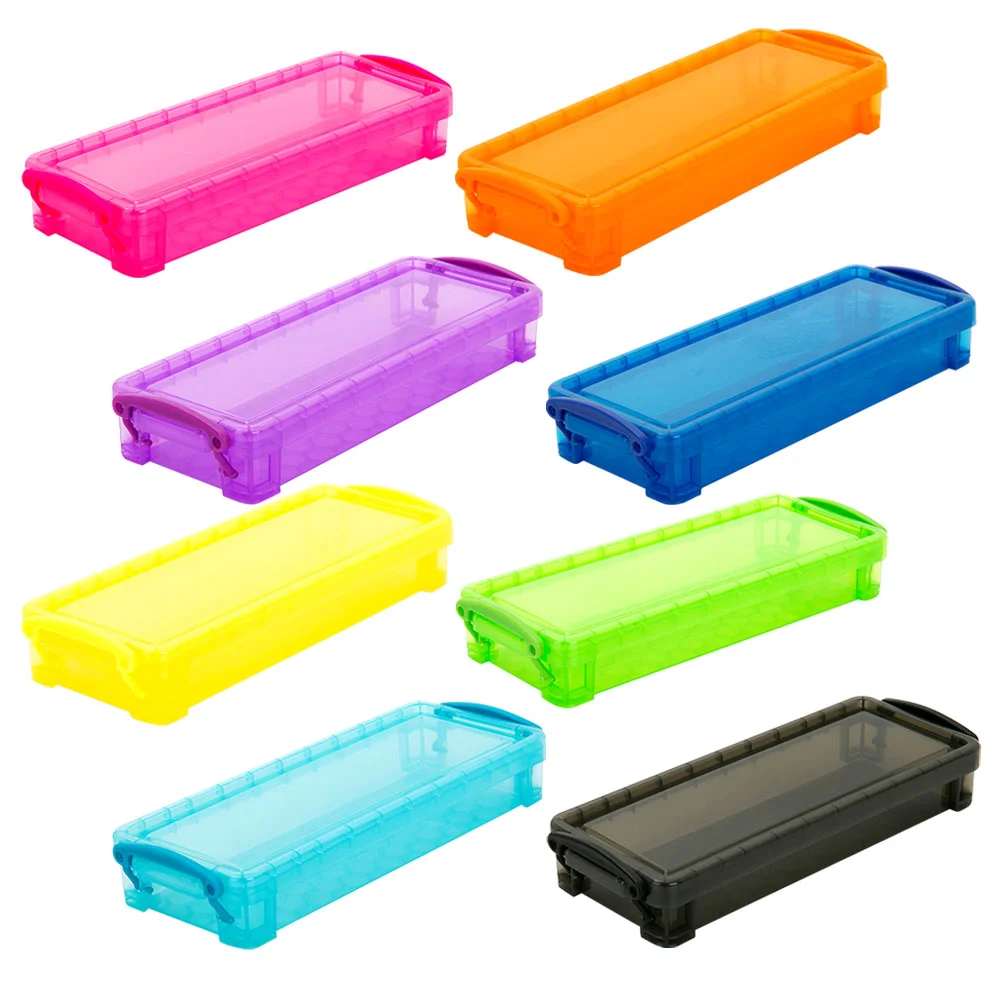 

8 Pcs Case Storage Container Translucent Packing Organizer Portable Plastic Pencils Cases Holder