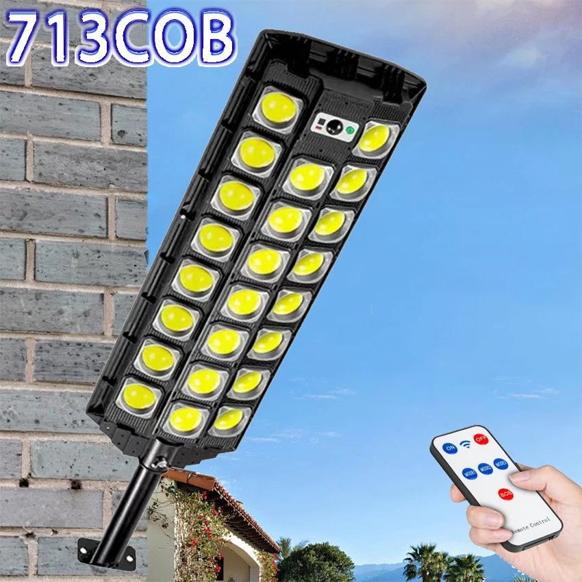 

713COB Outdoor Powerful Solar Lights Lighting House Country Garden Wall Lamp Motion Sensor Waterproof 598 LED Solar Street Light