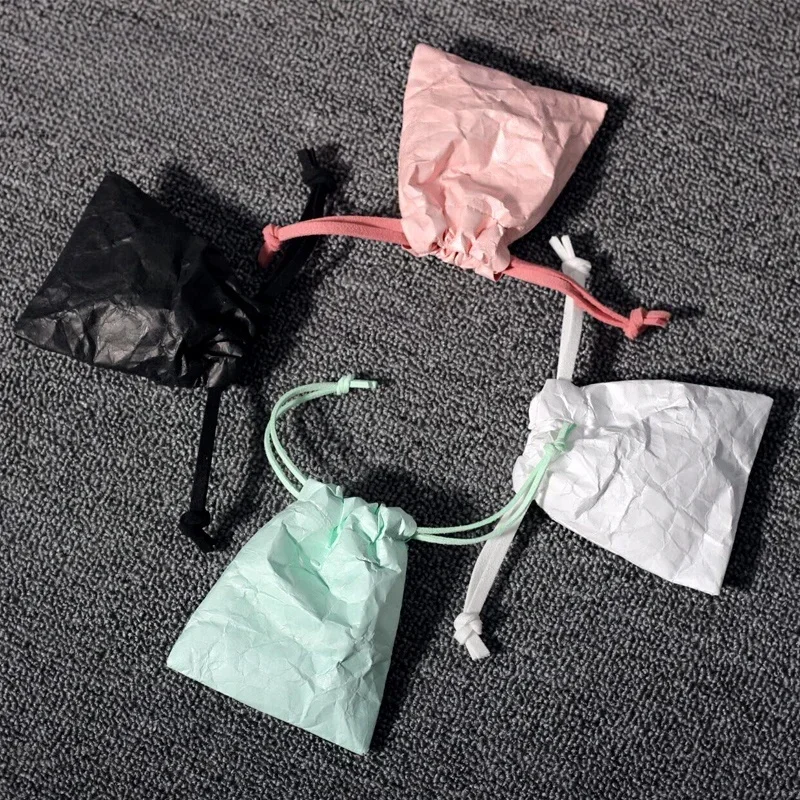 Водонепроницаемая крафт-бумага Tyvek сумка на шнурке упаковочные мешочки для