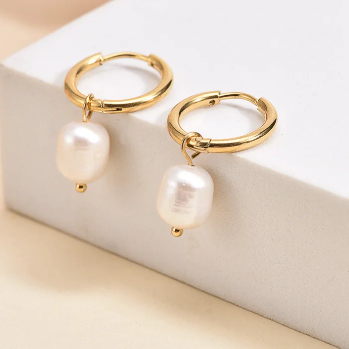 

925 Sterling Silver Natural Freshwater Baroque Pearl Unusual Earrings for Women Chic Charming Goth Jewelry 2021