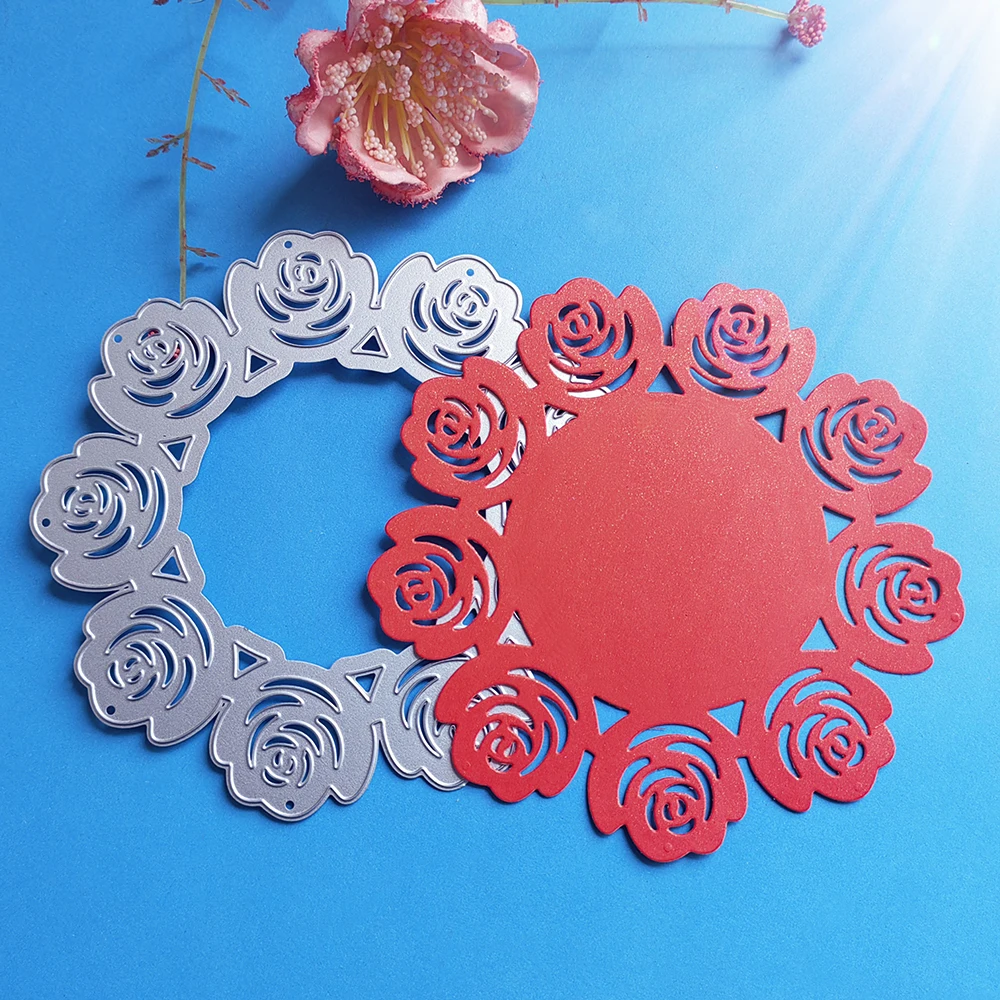 

beautiful round flowers cutting dies for English letters, scrapbooks, reliefs, craft stamps, photo album puzzl