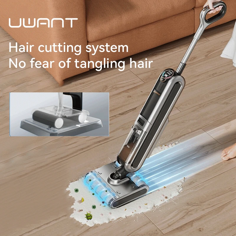

Новый беспроводной пылесос Uwant для сухой и влажной уборки, интегрированная Швабра для подметания пола, умная уборочная машина, интеллектуал...
