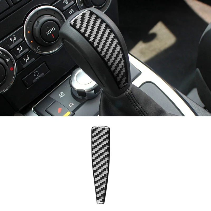 Gear Shift Knob Head Cover Trim Carbon Fiber For Land Rover Freelander 2 2007-2012 Accessories
