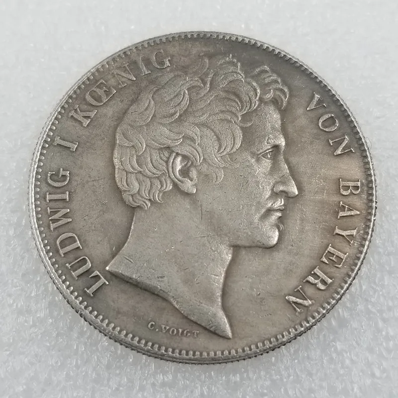 

Немецкая игра 1845, Золотая и серебряная искусственная монета, украшение для дома, волшебная монета, вызов на удачу, монеты, рождественские по...