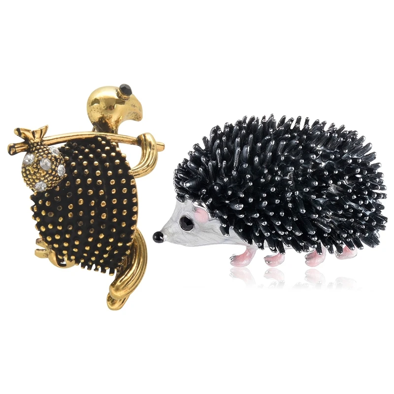 

2 Pcs Women Kids Clothes Accessories Brooch Weater Dress Hat Brooch, Turtle & Hedgehog