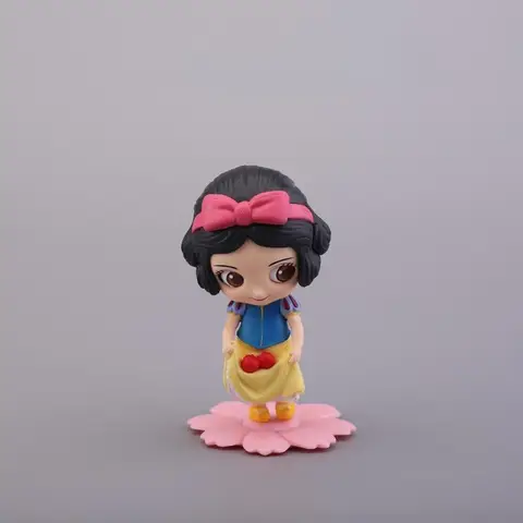 8 см аниме Disney Принцесса Q версия Белоснежка Bella Золушка Ариэль Жасмин Алиса ПВХ экшн-игрушки