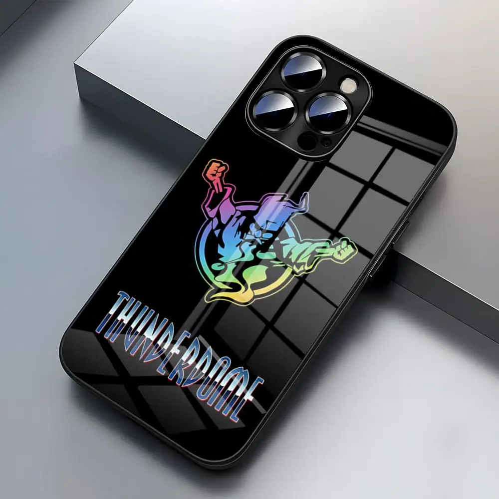 Мировой тренд Thunderdome Music Festival Чехол для телефона IPhone 15 Pro 16 14 13 12 11 Mini X XS XR Glass Design Cove