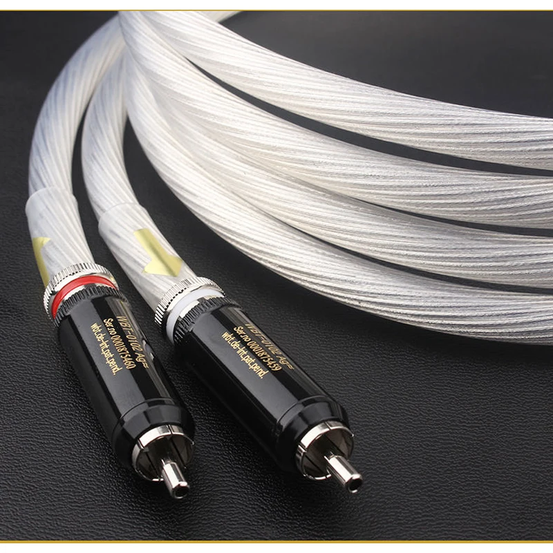 Фото HIFI-кабель 5N OCC для аудиоустройств, CD-плееров, аудиокабель HIFI с двумя RCA-разъемами, сигнальный кабель для усилителя мощности. №4