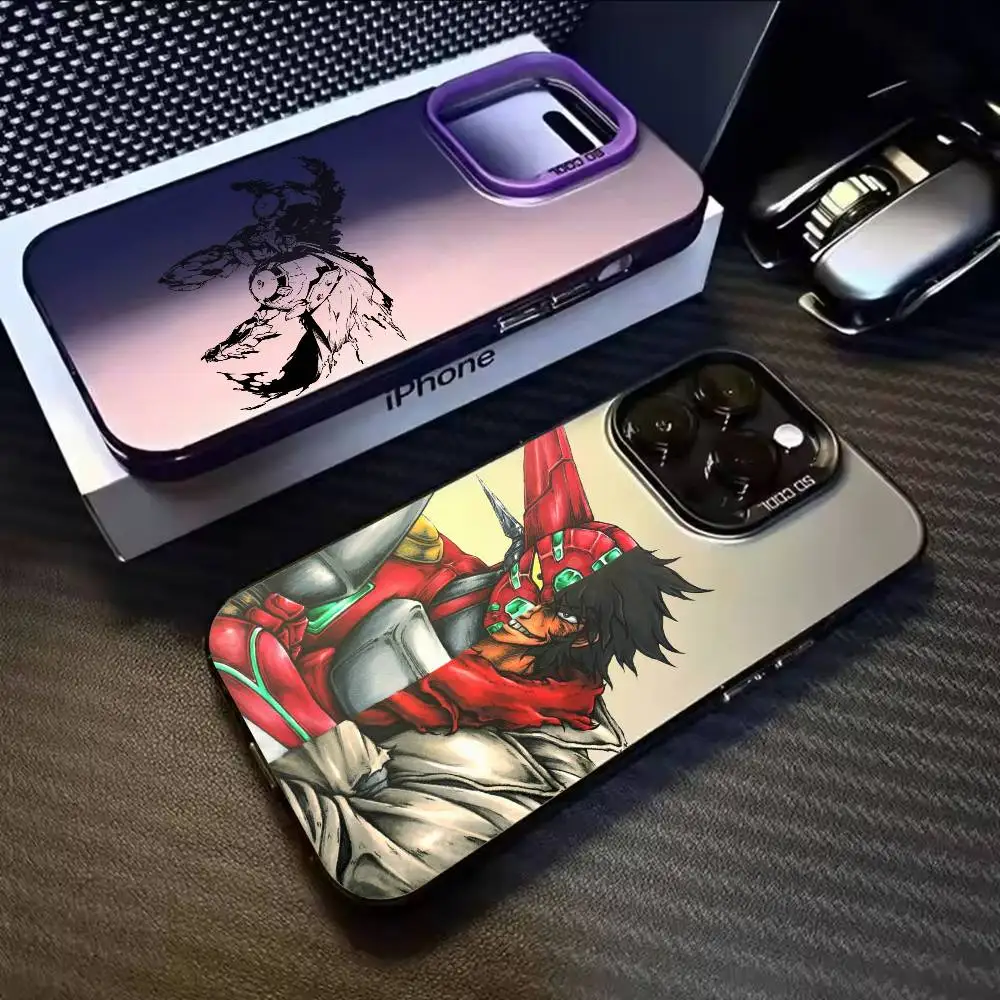 Фото Чехол для телефона Ryoma Nagare Getter Robo для iPhone 17, 16, 15, 14, 13, 12, 11, Mini, Pro, E, MAX, матовый, белый, цвета конфет. №1
