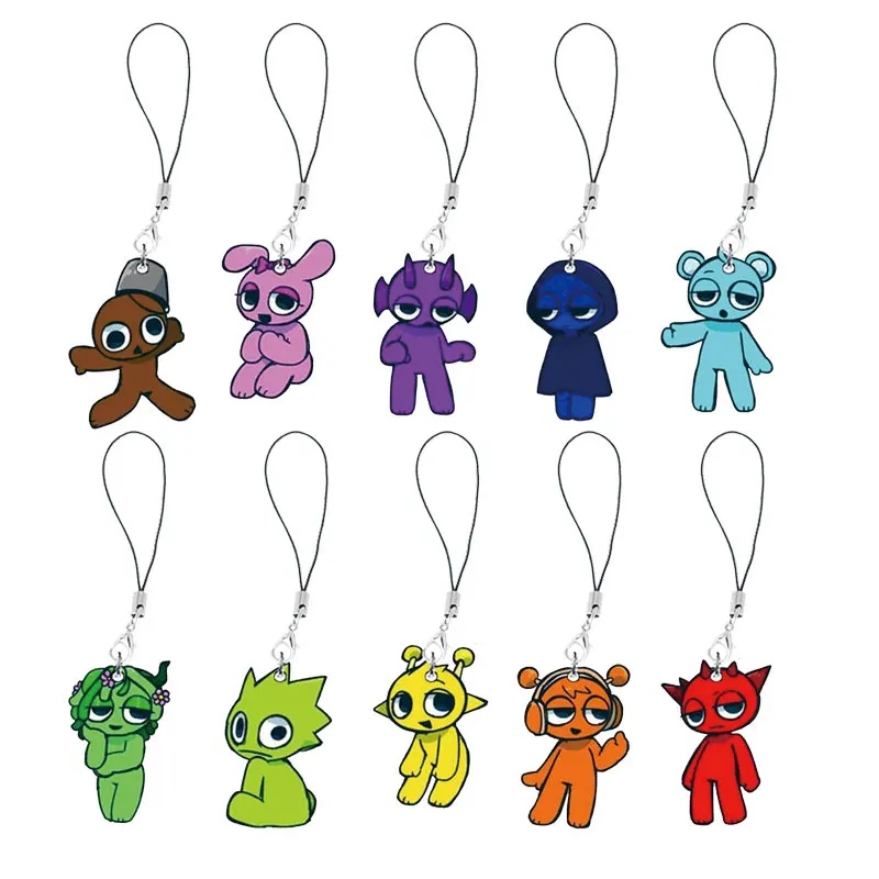 Горячая игра Sprunki подвески для мобильного телефона мультяшный акриловый Oren Raddy Grey