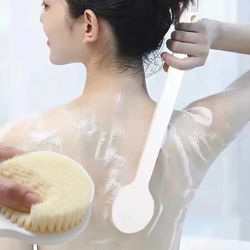 

Long Handle Bath Brush Back Body Bath Shower Brushes Exfoliating Scrub Skin Massager Exfoliation Nylon Wool Bathroom Brush