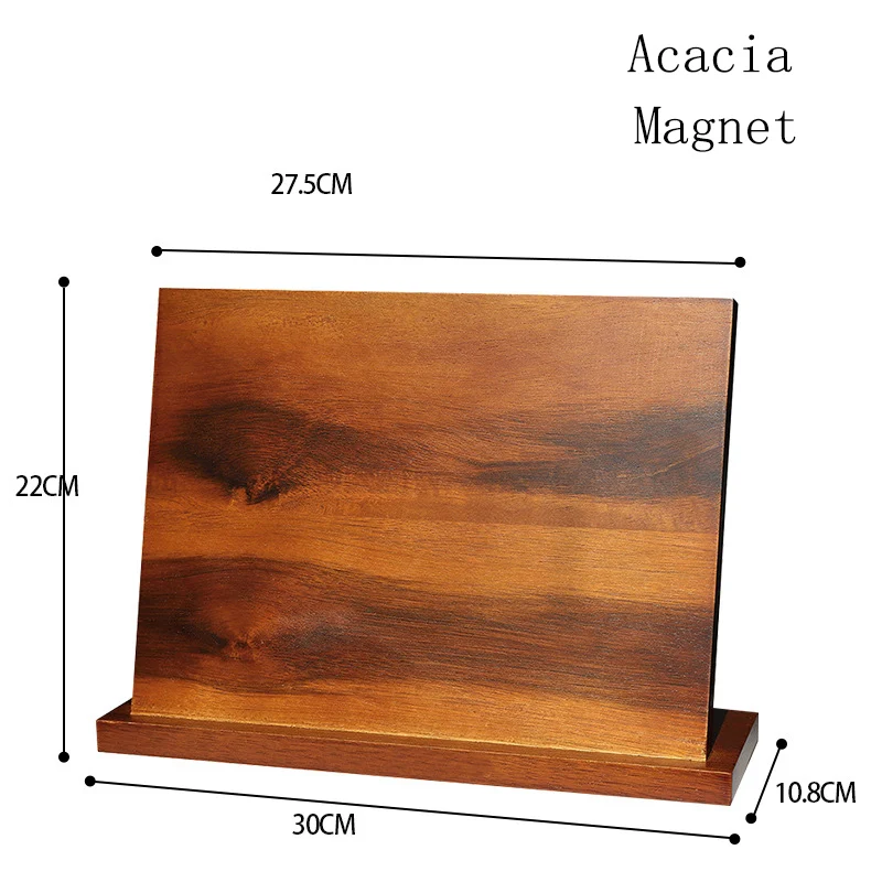 

Магнитный блок для ножей (натуральное дерево), органайзер для ножей, док-станция для кухни, магнитный, из дерева акации