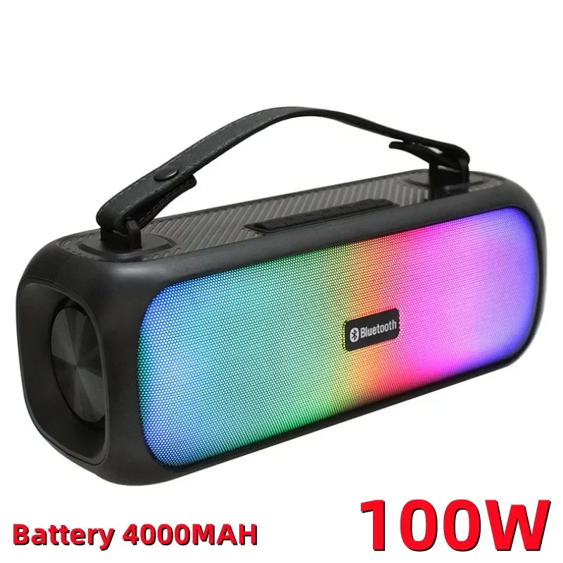 Звуковая коробка 100 Вт портативная уличная беспроводная связь 5 3 TWS Hi-Fi 3D Super Bass Caixa