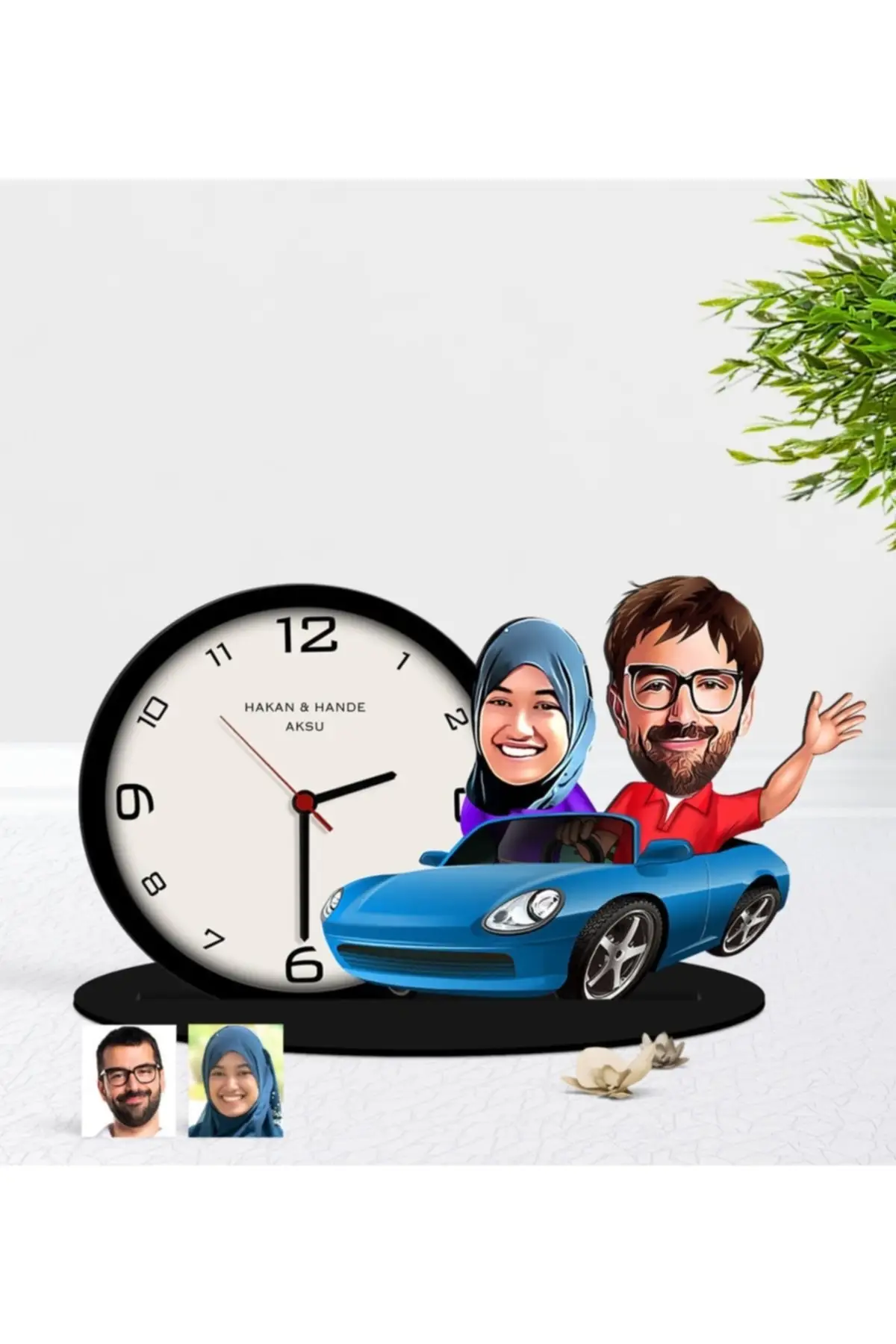 

Personalized valentine's Name Cartoon Wooden Trinket Model-60