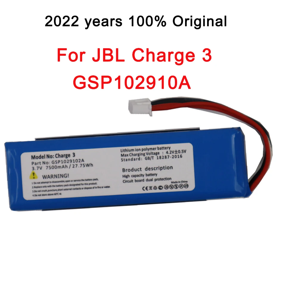 

2022 год 100% оригинальный JBL Аккумулятор 3,7 в 7000 мАч GSP102910A CS-JML330SL перезаряжаемый аккумулятор для JBL Charge 3 батареи
